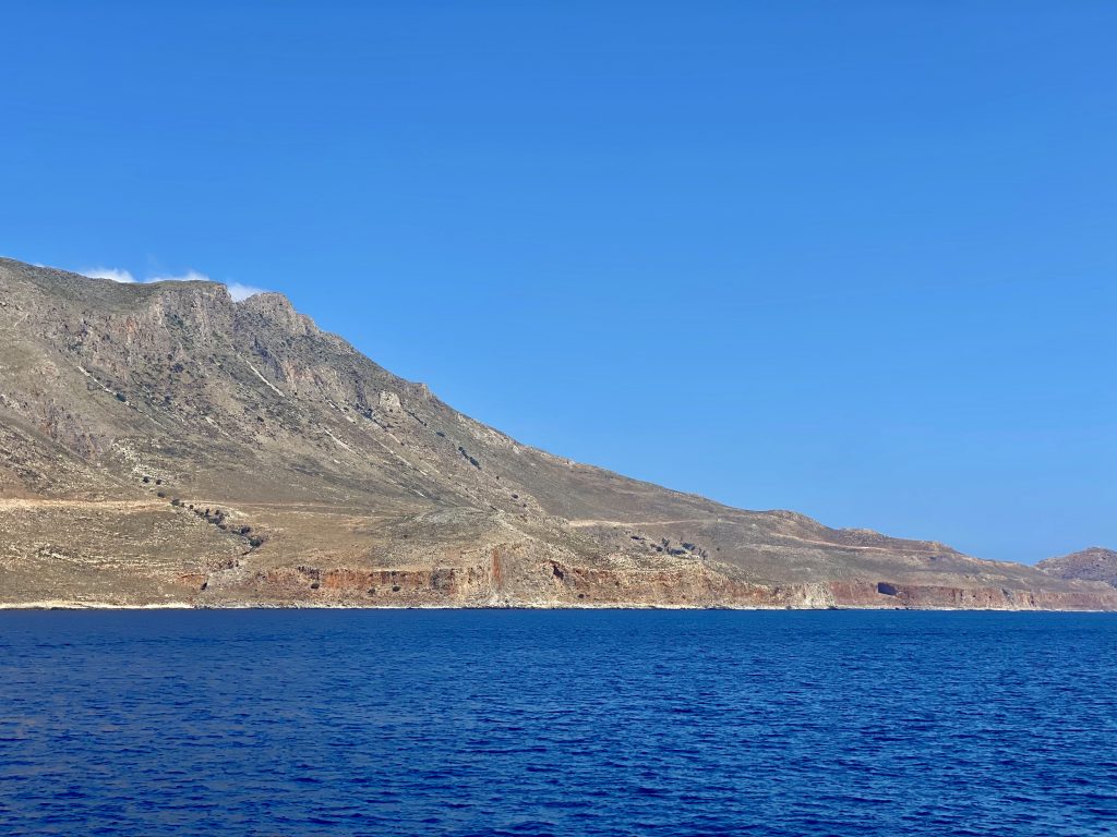 Balade à bateau sur la mer de Crète