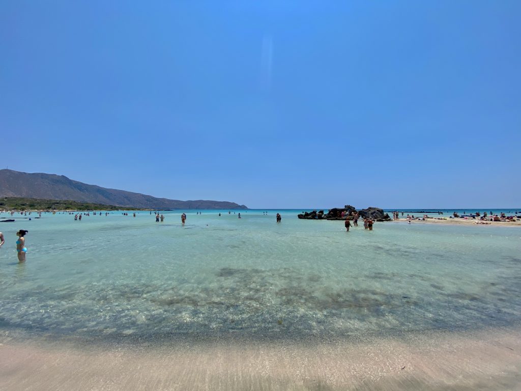 Plage d'Elafonissi, Crète, Plage de sable rose