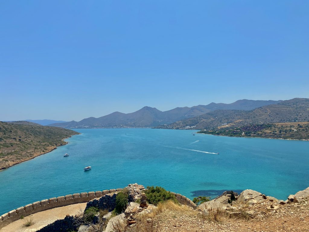 Vue panoramique depuis le haut de la Forteresse de Spinalonga